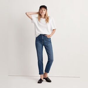 Madewell High-Rise Straight Leg Jeans - Dark Blue Denim